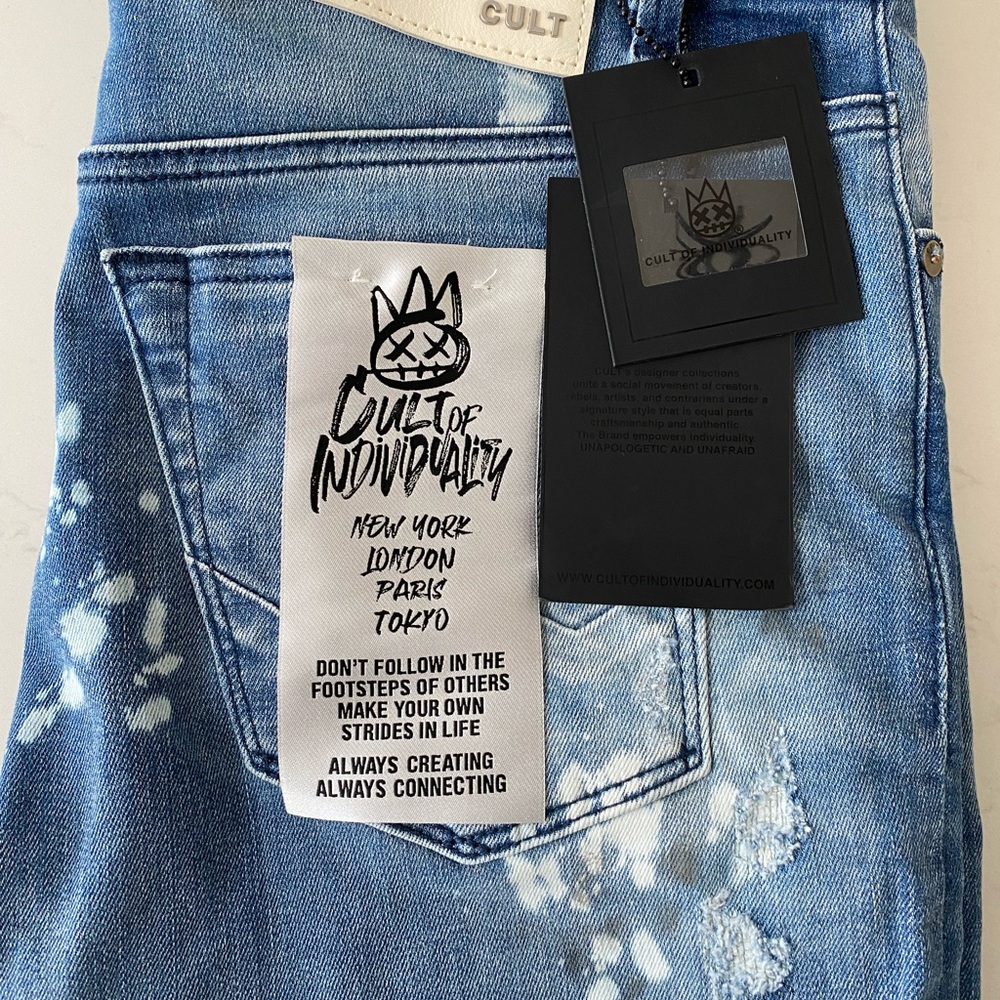 New Cult of Individuality Punk Super Skinny Dune Jeans Waist 36 / Length 32
